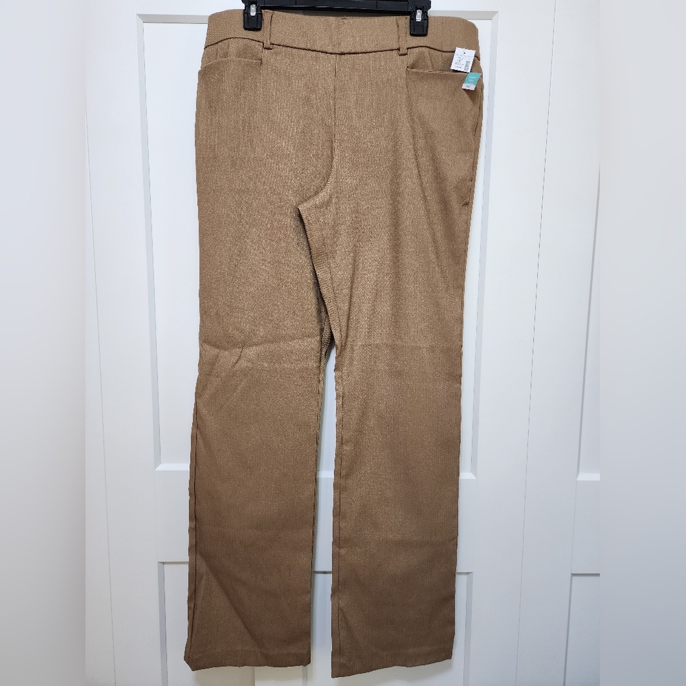 NWT Maurice Straight Leg Bootcut Tan Dress Pants
